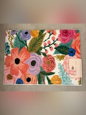 Rifle Paper Co x LOLOI Delilah Garden Party floral memory foam bath mat rug NWT